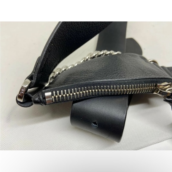 NEW L RALPH LAUREN Collection Black Calf Leather Belt Pouch purse Nickle… - Picture 6 of 6